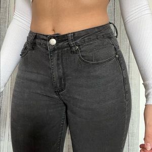 Low booty cut grey jeans from Fashionnova